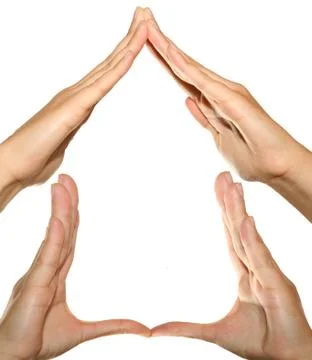 Hand home Stock Photos