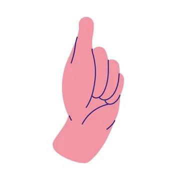 Hand human gestures Stock Illustration