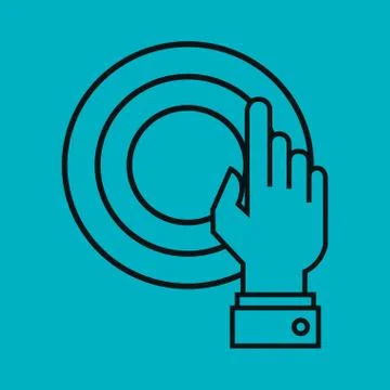 Hand human touch isolated icon Stockillustratie