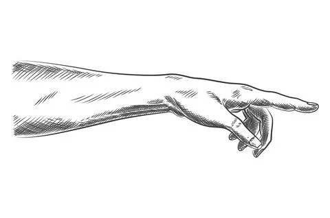Hand human touching with fingers. Virtual reality or artificial intelligence Illustrazione stock
