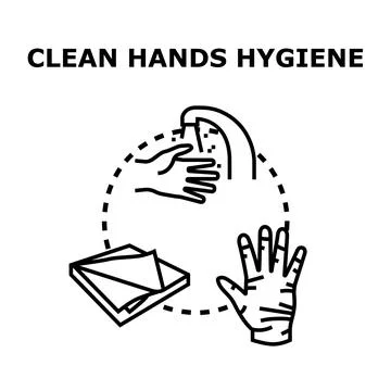 Hand hygiene concept practicing regular washing and personal cleanliness Stock Illustration