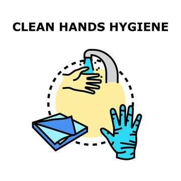 Hand hygiene concept practicing regular washing and personal cleanliness Stock Illustration