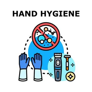 Hand hygiene concept preventing germs and infection Stock Illustration