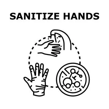 Hand hygiene concept preventing germs and infection Stock Illustration