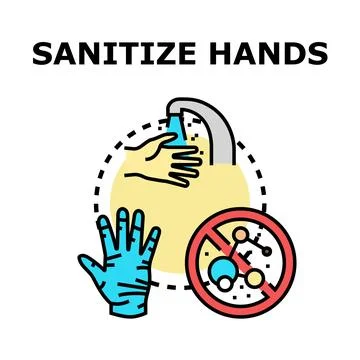 Hand hygiene concept preventing germs and infection Stock Illustration
