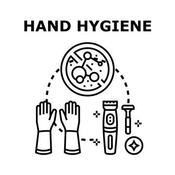 Hand hygiene concept preventing germs and infection Stock Illustration