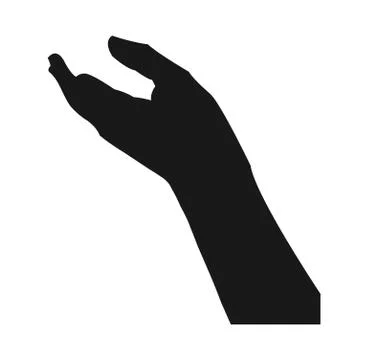 Hand icon and receiver something Stock Illustration