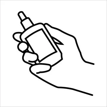 Hand icon with antibacterial agent, flat design Stock Illustration