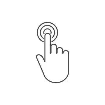 Hand icon. Click sign. Vector illustration. Flat design. Stock Illustration