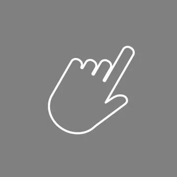 Hand icon. Click sign. Vector illustration. Flat design. Stock Illustration