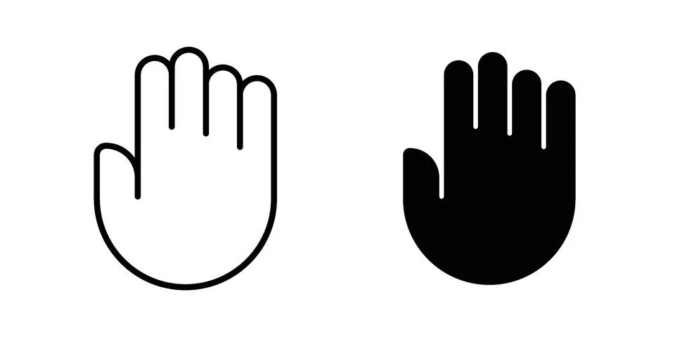 Hand icon concept. best for web design Stock Illustration
