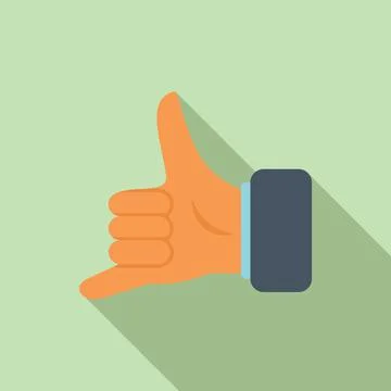 Hand icon flat vector. Finger hold Stock Illustration