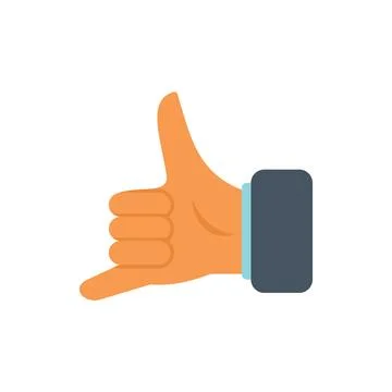 Hand icon flat vector. Finger hold Stock Illustration