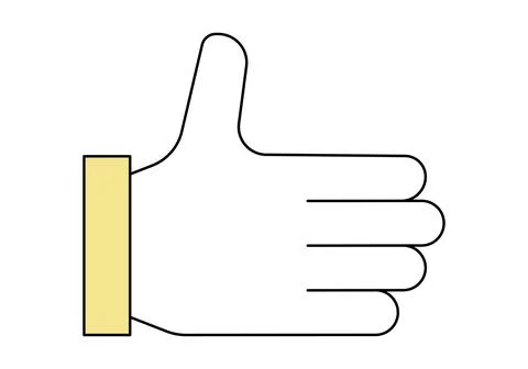 Hand icon. Flat vector illustration. Stock Illustration