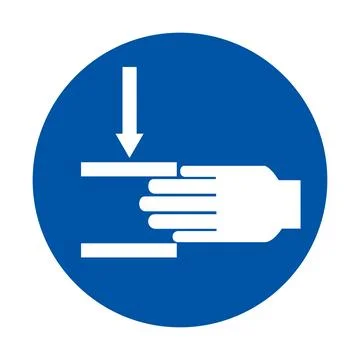 Hand Icon Indicating Action for Pressing or Touching a Surface Symbol イラスト素材