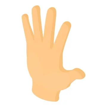 Hand icon, isometric 3d style Illustrazione stock