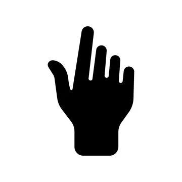 Hand icon logo design template isolated illustration Illustrazione stock