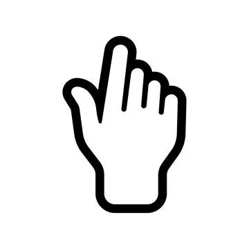Hand icon logo design template isolated illustration Stock Illustration