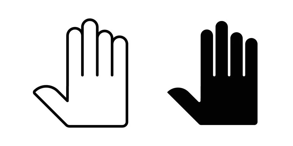 Hand icon or illustration vector symbols Stock Illustration