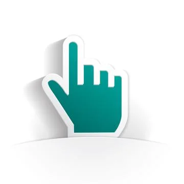 Hand icon paper Stock Illustration