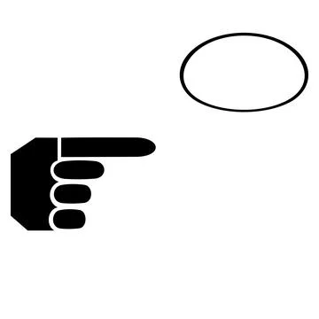 Hand icon pointing to the right Stock Illustration