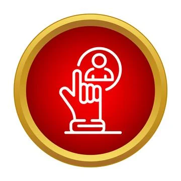 Hand icon pointing to user selection symbol イラスト素材