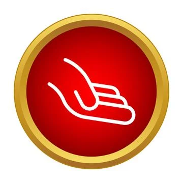 Hand icon receiving giving help support care gesture Stock Illustration