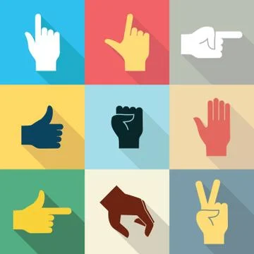 Hand icon set 2 Stock Illustration