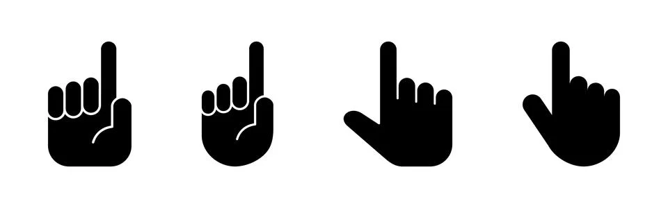 Hand icon set. hand vector icon, palm Stock Illustration