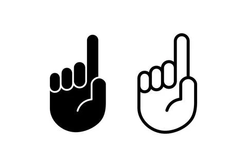 Hand icon set. hand vector icon, palm Stock Illustration