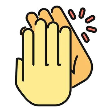 Hand icon showing high five and success Stock Illustration