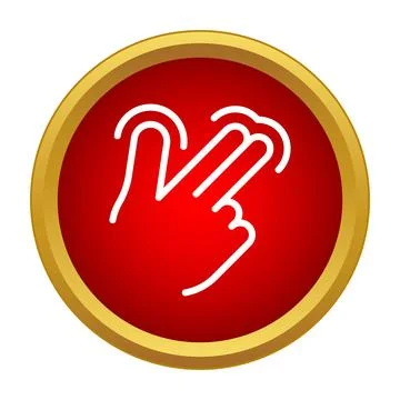 Hand icon showing multi touch double tap gesture Stock Illustration
