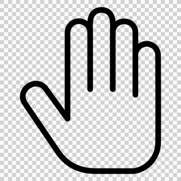 Hand icon, stop, do not touch sign Stock Illustration