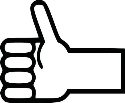 Hand icon with thumb up Stock Illustration
