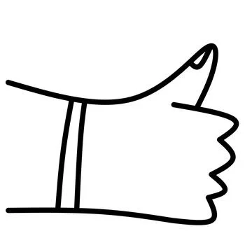 Hand icon thumbs up. suitable for love symbols, Social media signs. Stock Illustration