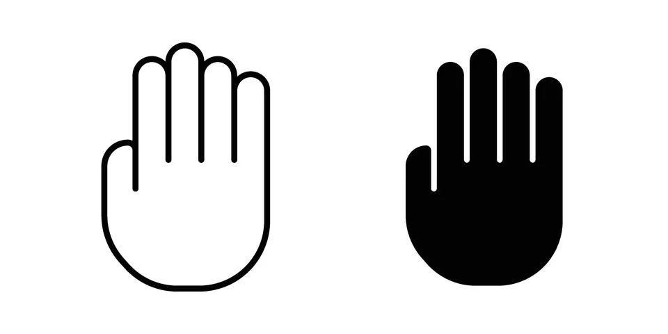Hand icon vector design illustrations Stock Illustration
