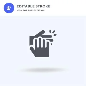 Hand icon vector, filled flat sign, solid pictogram isolated on white, logo i Stockillustratie