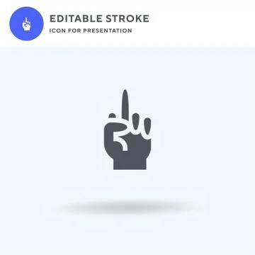 Hand icon vector, filled flat sign, solid pictogram isolated on white, logo i Stock Illustration