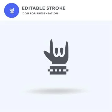 Hand icon vector, filled flat sign, solid pictogram isolated on white, logo i イラスト素材