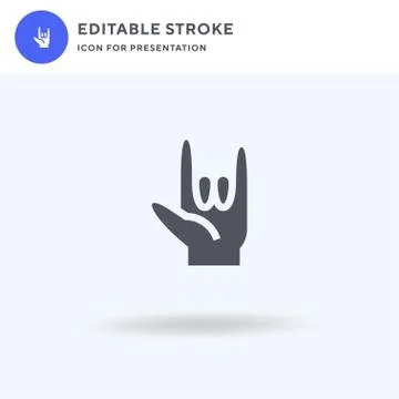 Hand icon vector, filled flat sign, solid pictogram isolated on white, logo i イラスト素材