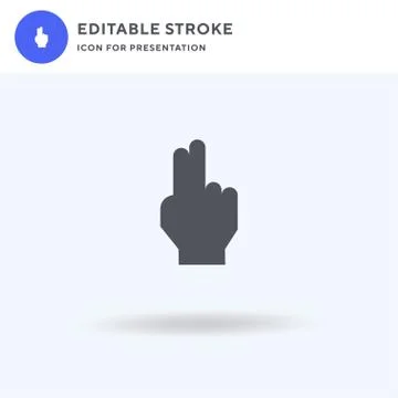Hand icon vector, filled flat sign, solid pictogram isolated on white, logo i 스톡 일러스트