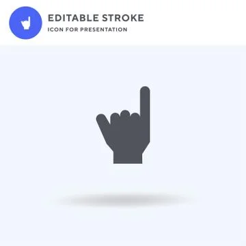 Hand icon vector, filled flat sign, solid pictogram isolated on white, logo i 스톡 일러스트
