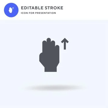 Hand icon vector, filled flat sign, solid pictogram isolated on white, logo i イラスト素材