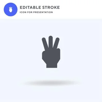 Hand icon vector, filled flat sign, solid pictogram isolated on white, logo i Stock Illustration