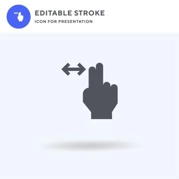 Hand icon vector, filled flat sign, solid pictogram isolated on white, logo i Stock Illustration