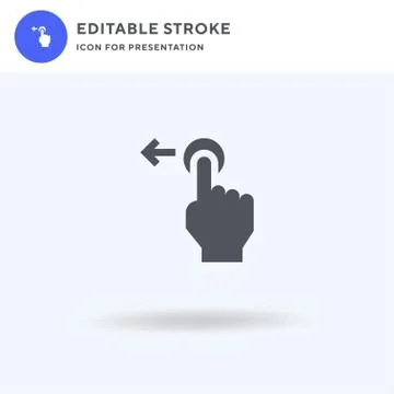 Hand icon vector, filled flat sign, solid pictogram isolated on white, logo i Stockillustratie