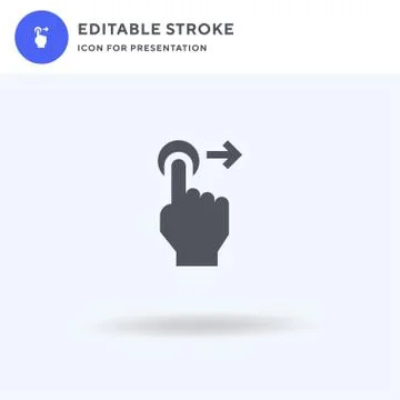 Hand icon vector, filled flat sign, solid pictogram isolated on white, logo i Stock Illustration