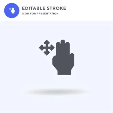 Hand icon vector, filled flat sign, solid pictogram isolated on white, logo i 스톡 일러스트