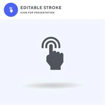Hand icon vector, filled flat sign, solid pictogram isolated on white, logo i 스톡 일러스트