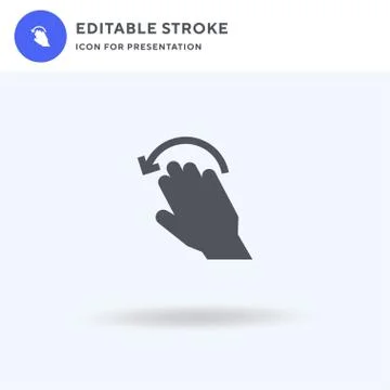 Hand icon vector, filled flat sign, solid pictogram isolated on white, logo i Stock Illustration